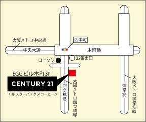 センチュリー21　K’s不動産の店舗地図の写真
